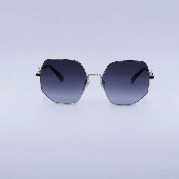 Marc Jacobs MARC 730/S 0RHL 9O Sunglasses Gold/Black Geometric Frame,Grey Lenses - Picture 2 of 9